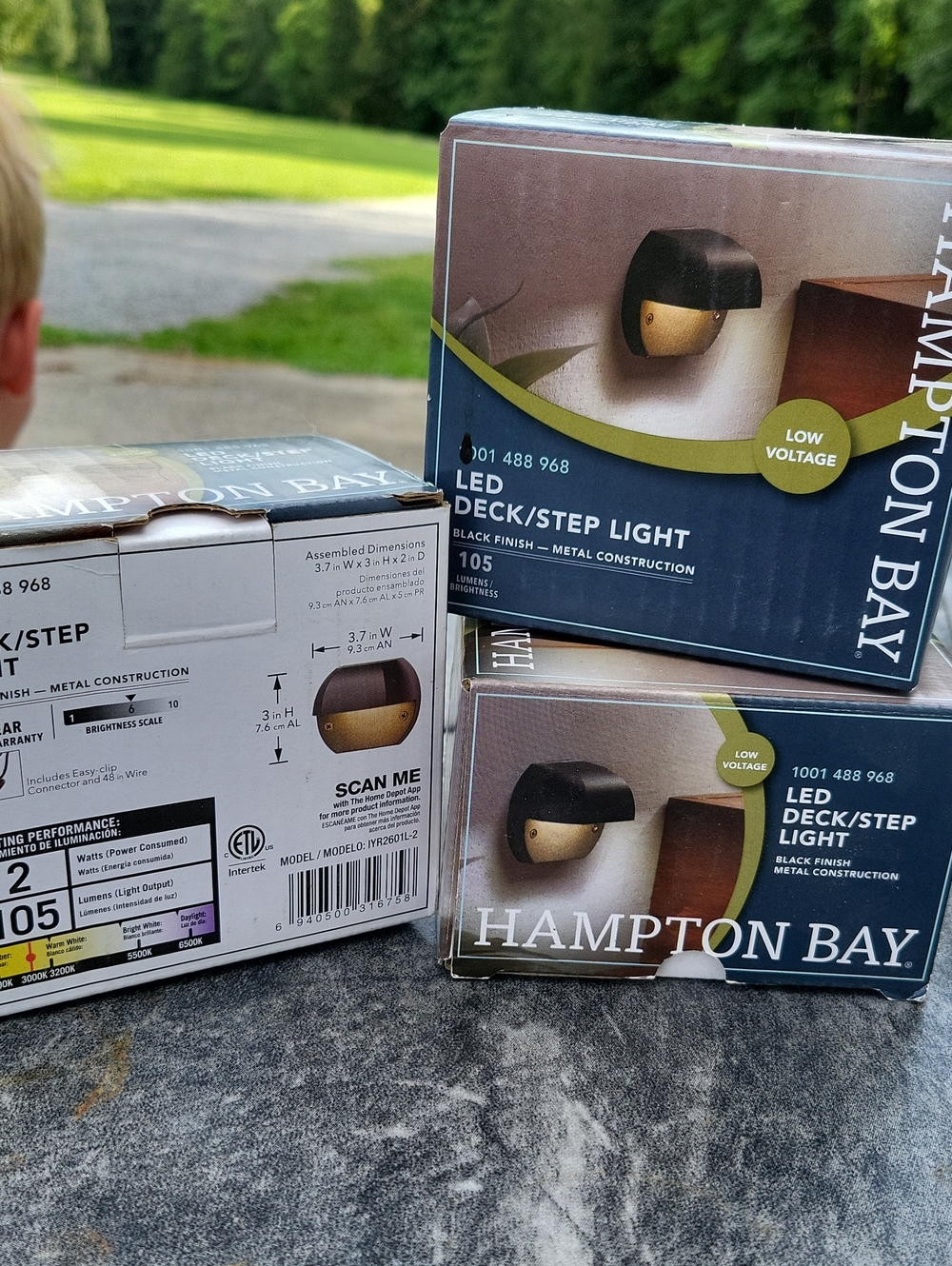 Black LED Deck/Step Light - Low Voltage 3 Boxes